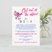 Invitation Drôle Team Building Logo Cartoon Pickleball (Debout devant)