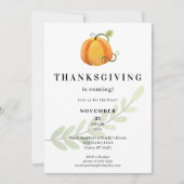 Invitation Drôle Thanksgiving arrive ! Citrouille du dîner -  (Devant)