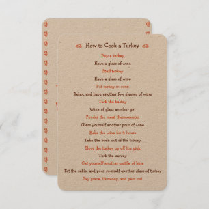 Invitation Drôle Thanksgiving Card Comment Rôtir La Turquie R