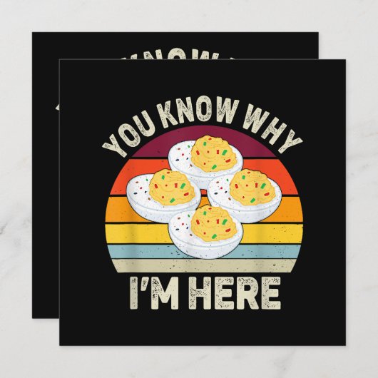 Invitation Drôle Thanksgiving OEufs Dévilés Vous savez pourqu (Devant / Derrière)