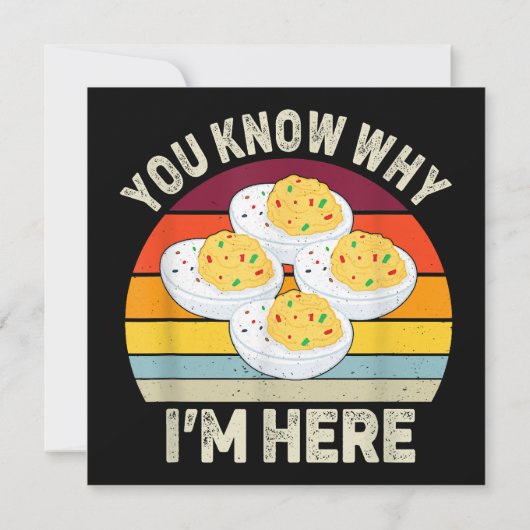 Invitation Drôle Thanksgiving OEufs Dévilés Vous savez pourqu (Dos)