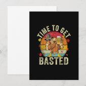 Invitation Drôle Thanksgiving Temps De Boire Pour Obtenir Tur (Devant / Derrière)