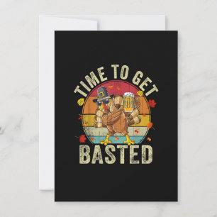 Invitation Drôle Thanksgiving Temps De Boire Pour Obtenir Tur