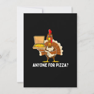Invitation Drôle Thanksgiving Turquie Pizza Hommes Enfants Ga
