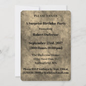 Invitation Drôle Top Secret Surprise Anniversaire (Dos)