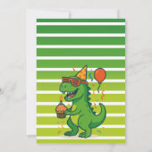 Invitation drôle Trois Rex 3ème Dinosaure Anniversaire (Dos)