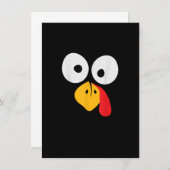 Invitation Drôle Turquie Face Thanksgiving Matching Famille C (Devant / Derrière)