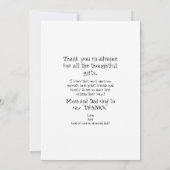 Invitation Drôle Ultrasound Baby shower bleu Merci (Dos)