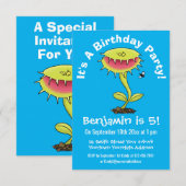 Invitation Drôle Vénus piège à mouches dessin plante (Devant / Derrière)