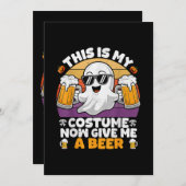 Invitation Drôle Vintage Boo (Devant / Derrière)