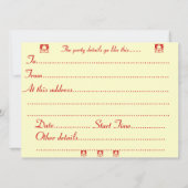 Invitation drôles chanteurs de carol scène de neige pour noël (Dos)