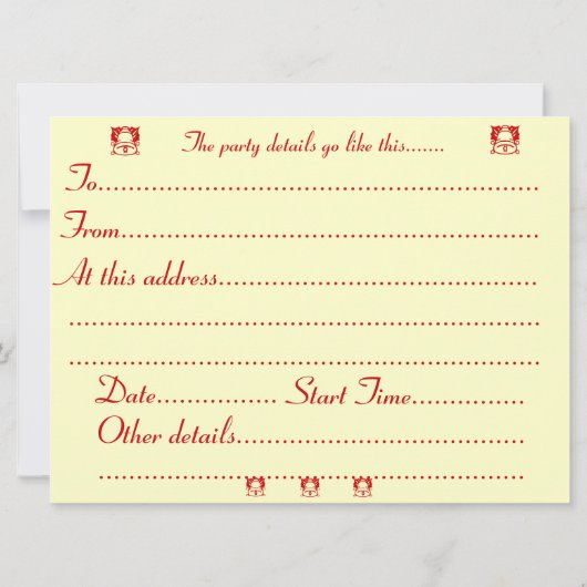 Invitation drôles de chanteurs de carol sur la scène des neig (Dos)