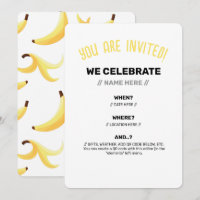 Drôles de faveurs de fête à la banane rétro avec d