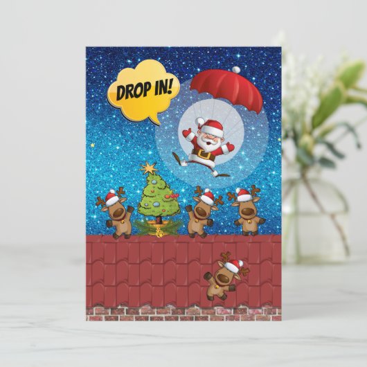 Invitation DROP IN Version 2 pas de cocktail Christmas Invita (Debout devant)