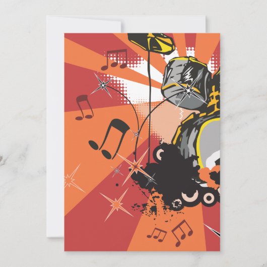 Invitation Drum Set Music (Devant)