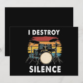 Invitation Drummer I Destruction Silence Drum (Devant / Derrière)