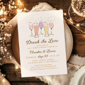 Invitation Drung In Love Couples Fête des mariées de lit