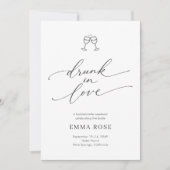 Invitation Drunk in Love Whimsy Script Bachelorette Weekend (Devant)