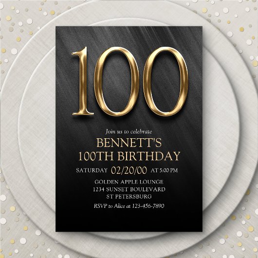 Invitation du 100e anniversaire