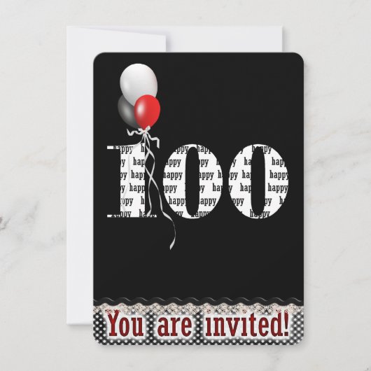 Invitation du 100e anniversaire (Devant)