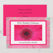 Invitation du 100e anniversaire de fête Gerbera Da (Devant / Derrière)