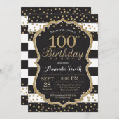 Invitation du 100e anniversaire. Parties scintilla (Devant / Derrière)