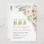 invitation du 100e anniversaire pour son anniversa (Devant)