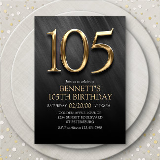 Invitation du 105e anniversaire