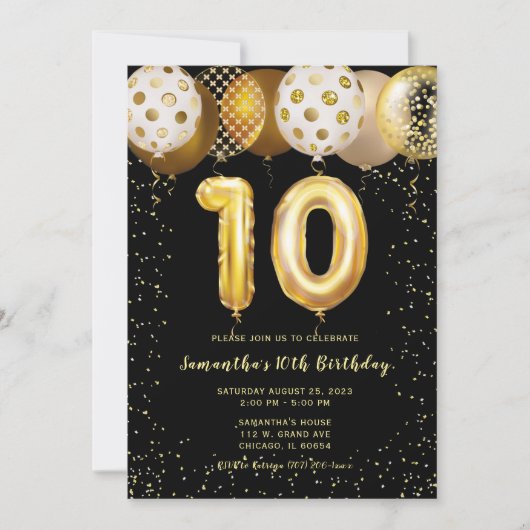 Invitation du 10e anniversaire (Devant)