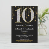 Invitation du 10e anniversaire Diamants noirs d'or (Debout devant)