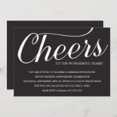 Invitation du 10e anniversaire du Mariage (Devant / Derrière)