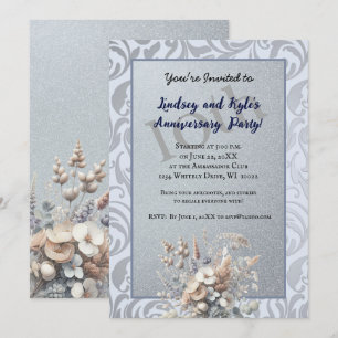Invitation du 10e anniversaire du Mariage d'argent