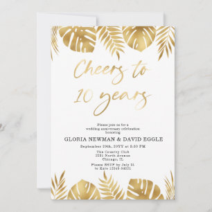 Invitation du 10e anniversaire du Mariage d'or