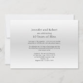 Invitation du 10e anniversaire du Mariage Fancy Ti (Dos)
