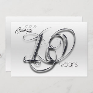 Invitation du 10e anniversaire du Mariage Fancy Ti