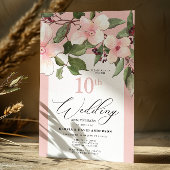 Invitation du 10e anniversaire du Mariage Peach Fl