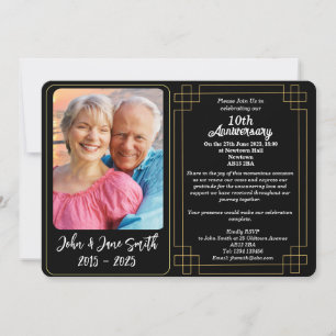 Invitation du 10e anniversaire du Mariage sur mesu