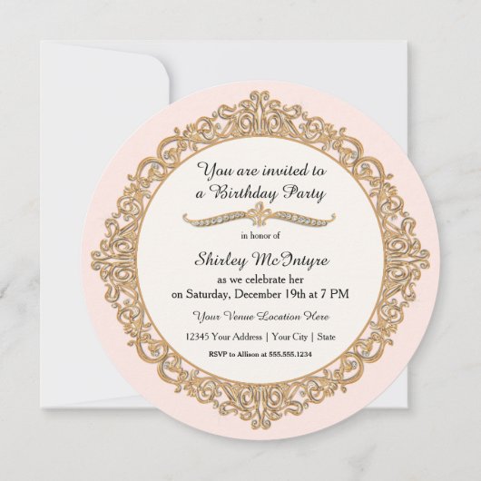 Invitation du 10e anniversaire heureux (Dos)