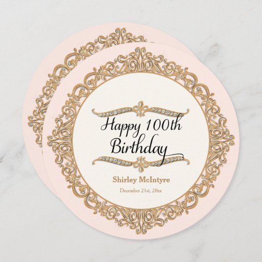 Invitation du 10e anniversaire heureux (Devant / Derrière)