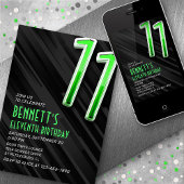 Invitation du 11e anniversaire des garçons moderne