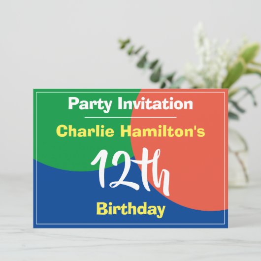 Invitation du 12e anniversaire (Debout devant)