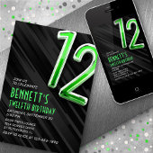 Invitation du 12e anniversaire des garçons moderne