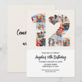 Invitation du 12e anniversaire - Numéro 12 (Devant / Derrière)