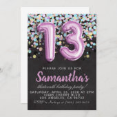 Invitation du 13e anniversaire (Devant / Derrière)