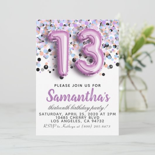 Invitation du 13e anniversaire (Debout devant)