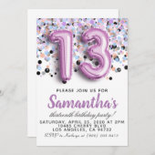 Invitation du 13e anniversaire (Devant / Derrière)