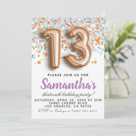 Invitation du 13e anniversaire (Debout devant)