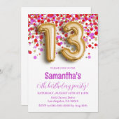 Invitation du 13e anniversaire (Devant / Derrière)