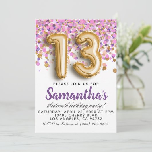 Invitation du 13e anniversaire (Debout devant)