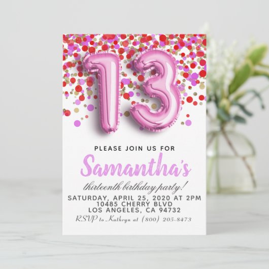 Invitation du 13e anniversaire (Debout devant)